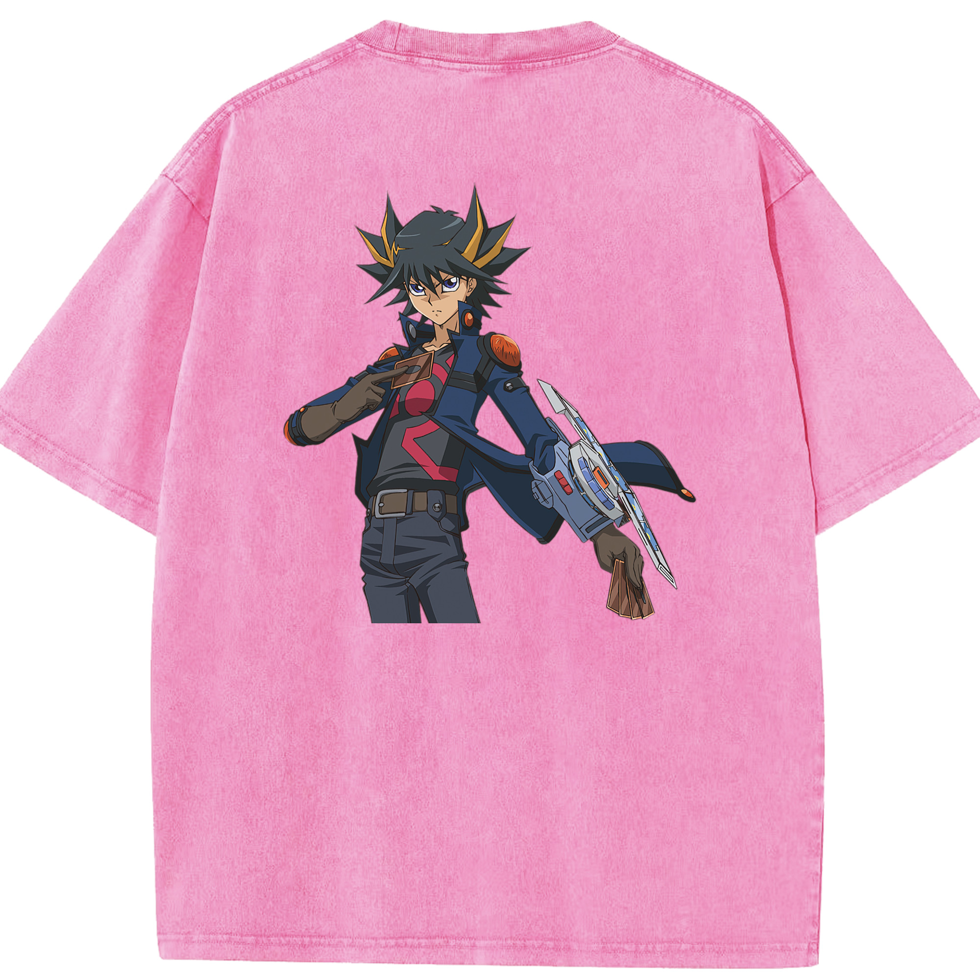 （画像用） 遊☆戯☆王 Yu-Gi-Oh! 綿100% ヴィンテージ風 半袖Tシャツ（背面プリント）